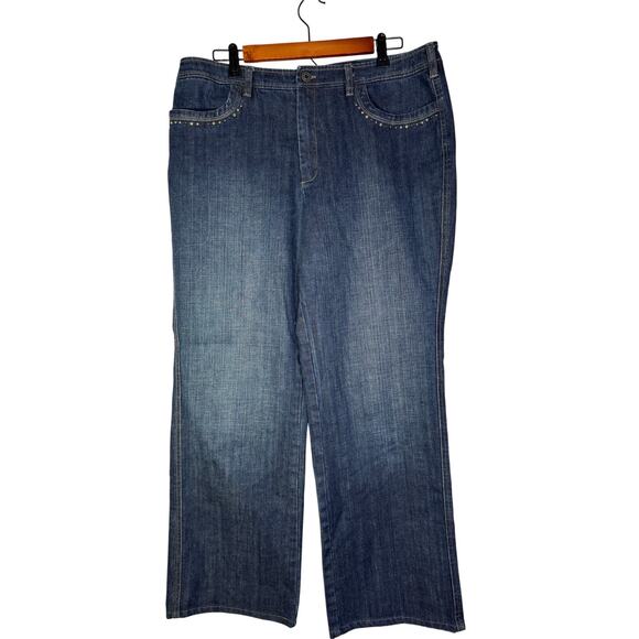 Talbots Stretch Wide-Leg Jeans Size 16 - Picture 1 of 3